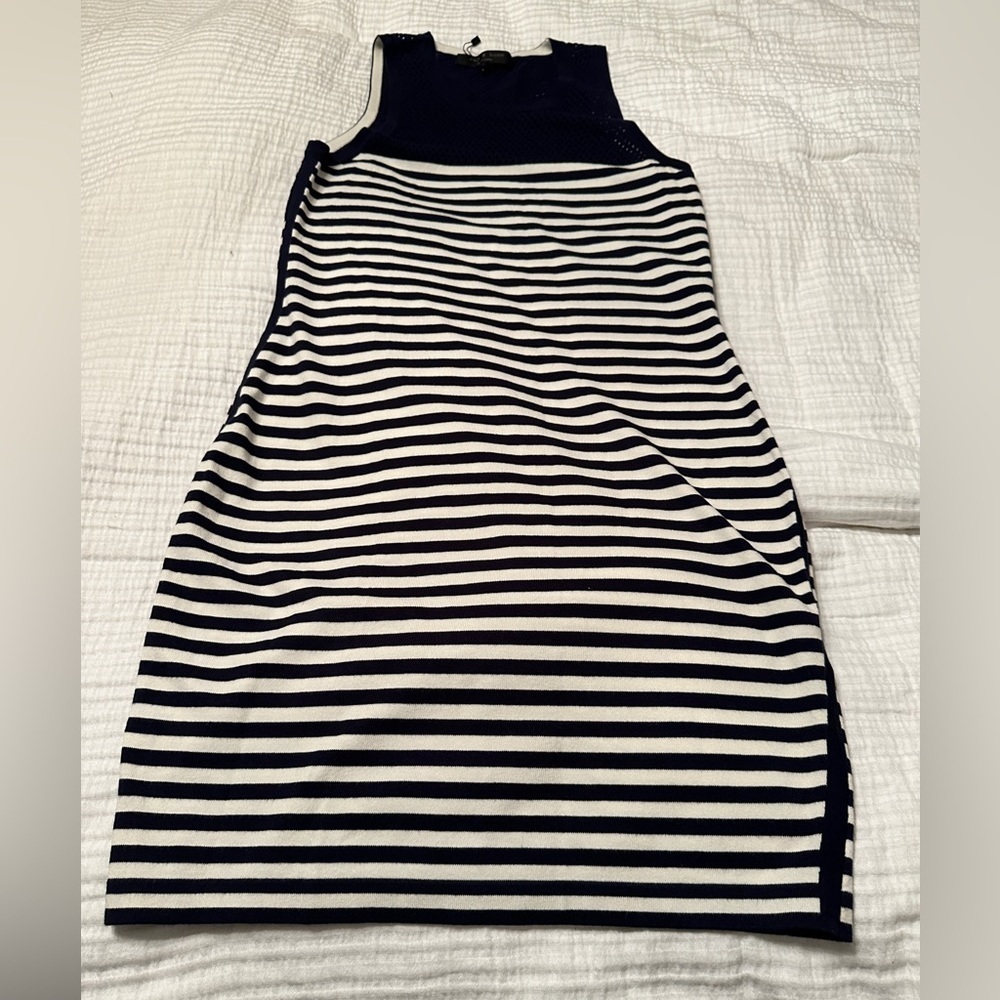 Rag & Bone Giselle Mesh Insert Striped Dress - Size M - Picture 5 of 12